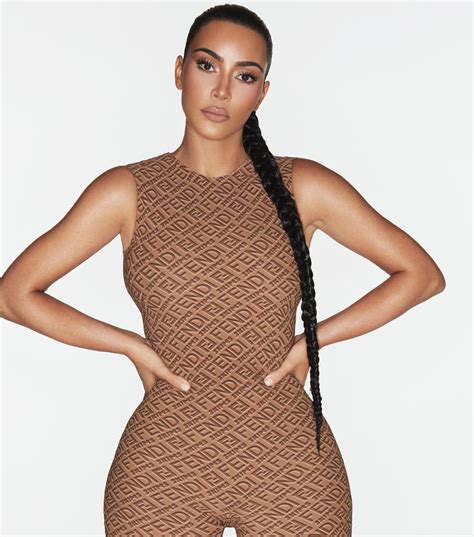 fendi e kim kardashian|fendi x high neck bodysuit.